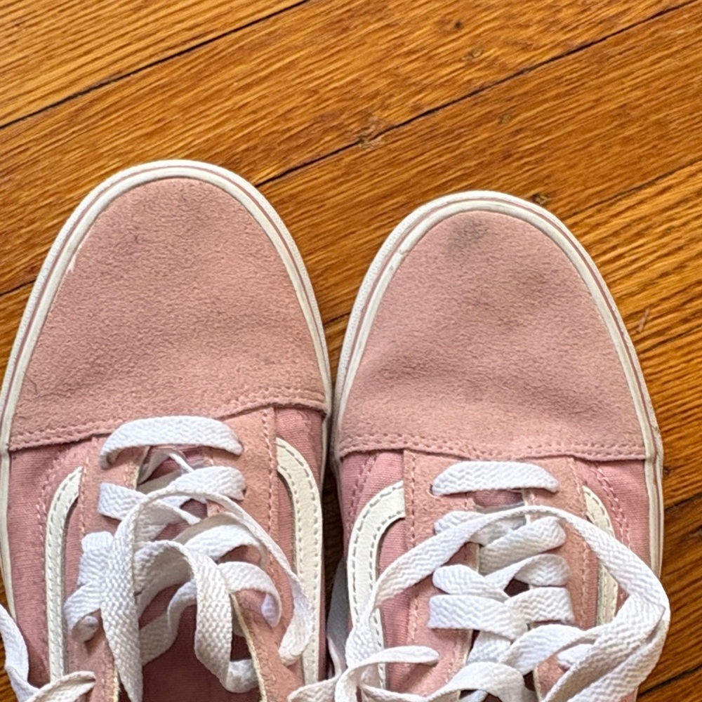 Vans Pink and White Women's Sneakers - Picture 4 of 4